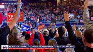 🇺🇸 Great turnout at Donald Trump rally on a Monday in Greenville North Carolina Oct 21 2024 [upl. by Nylyahs]