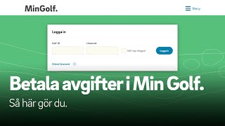 Så betalar du avgifter i Min Golf [upl. by Sielen]