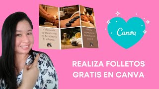 Diseña 💙 FOLLETOS TRÍPTICOS o BROCHURE en CANVA 🔥GRATIS🔥 Tutorial Bien Explicado❤ [upl. by Ym36]