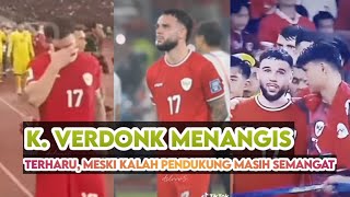 VERDONG TAK KUASA TAHAN AIR MATA  Semua Kompak Tetap Support Timnas Meski Kalah Dari Jepang 🇮🇩vs🇯🇵 [upl. by Ahtennek276]