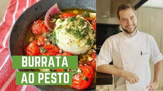 COMO FAZER BURRATA AO PESTO  Cozinha Descomplicada [upl. by Saiff178]