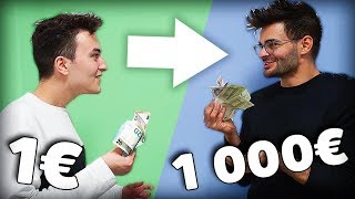 ON EST PASSÉ DE 1€ À 1000€ feat HUGOPOSAY  EP 2 [upl. by Kalfas]