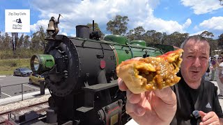 Curry Pie amp More From Zig Zag Cafe Zig Zag Railway Clarence NSW [upl. by Evelc]