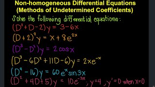 Nonhomogeneous Differential Equations Method of Undetermined Coeffiecients TagalogFilipino Math [upl. by Roxie]