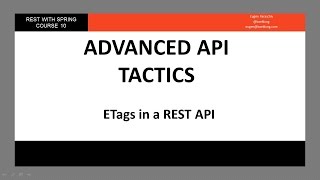 ETags in a REST API RWS  Module 10  Lesson 1 [upl. by Patrizio]