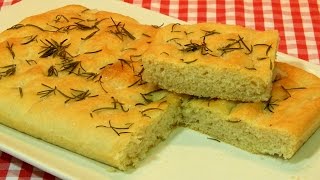 Receta cómo hacer focaccia o pan plano Italiano [upl. by Meehan761]