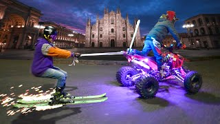 URBAN FREERIDE SCI A MILANO ftPakytwc World Record [upl. by Eustacia418]