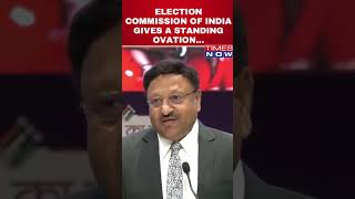 EC of India Gives Standing Ovation to All Participants in 2024 Lok Sabha Elections shorts [upl. by Ailana]