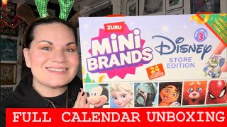 Disney Advent Calendar 2024 by ZURU Mini Brands Full Unboxing [upl. by Naeloj]