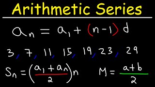 Arithmetic Sequences and Arithmetic Series  Basic Introduction [upl. by Barrus]