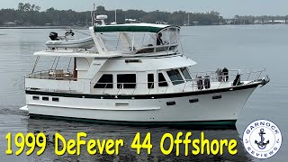 Sold  259950  1999 DeFever 44 Offshore Trawler Yacht For Sale [upl. by Bathsheeb]