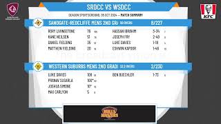 SandgateRedcliffe Mens 2nd Grade v Western Suburbs Mens 2nd Grade [upl. by Nylareg]