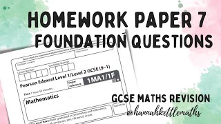 Half Past Paper  Week 7  Foundation Edexcel GCSE Maths  Maths Revision [upl. by Nilyak]