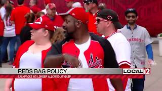 Great American Ball Park no longer allowing backpacks [upl. by Cavuoto101]