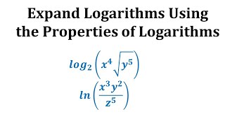 Ex 1 Expand Logarithmic Expressions [upl. by Cohette]