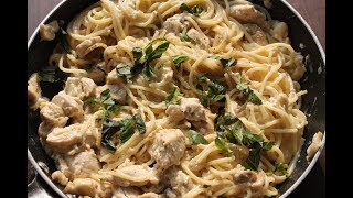 Creamy Chicken Carbonara  Chicken Carbonara Pasta [upl. by Tongue]