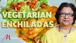 Vegetarian Enchiladas Recipe Mexican Vegetarian Recipe Veggie Enchilada Recipe [upl. by Hubing898]