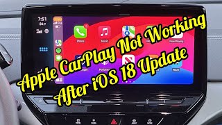 Apple CarPlay Not Working After iOS 18 Update Fixed [upl. by Anhoj]