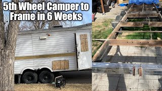 Removing a Camper from a 5th Wheel Trailer Demolition Timelapse [upl. by Atiuqaj880]