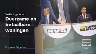 BouwForum 2024  Duurzame en betaalbare woningen NVA vs Vlaams Belang [upl. by Reidar]