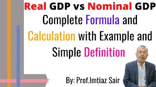 Difference Between Real and Nominal GDP In Urdu  Calculation and Formula  By HOD Economics [upl. by Tommi]