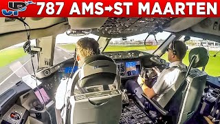 TUI Boeing 787 Cockpit Amsterdam🇳🇱 to St Maarten🇳🇱 [upl. by Dionne]