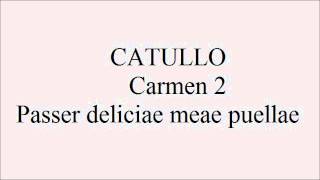 Lettura Metrica Catullo carmen2Passer deliciae meae puellae [upl. by Groeg]