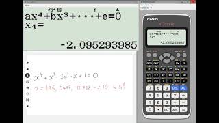 Classwiz HowTo Solving a Quartic Equation [upl. by Ennairod268]