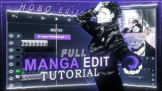 Full manga edit tutorial on alight motion [upl. by Enyad227]