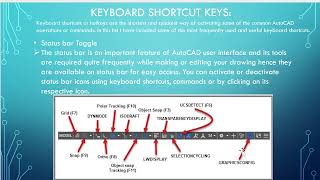 Chapter Introduction Reviewed of AutoCAD Drawings Shortcut keys and other CommandsCEDD [upl. by Nwahs]