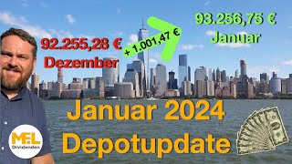 Depotupdate Januar 2024 Dividendendepot quotNo risk no funquot [upl. by Barbi]