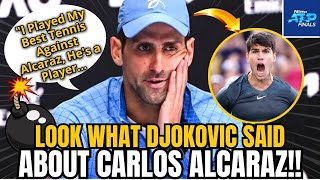 ATP Turin Finals🎾 See What DJOKOVIC Said About ALCARAZ Fans Were Surprised That😱 Tennis News🚨 [upl. by Eniluqcaj211]