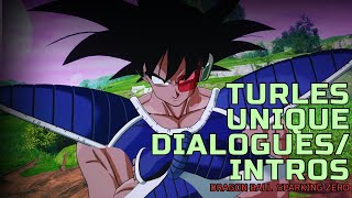 Turles Unique Dialogues Intros  Dragon Ball Sparking Zero [upl. by Ahsikyw637]