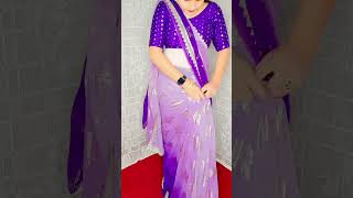 beautiful georgette saree draping for beginners  saree draping tricks and tips sareedraping [upl. by Helprin804]