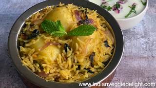 Potato Biryani Instant PotAloo Biryani Pressure Cooker [upl. by Acira]