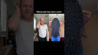 WHOSE HAIR HAS MORE CURLS 🤷‍♀️ hair shorts funny [upl. by Martella157]