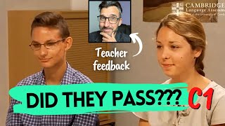 C1 ADVANCED CAMBRIDGE SPEAKING TEST Teacher feedback on CAE students speaking exam Did they pass [upl. by Quenby239]