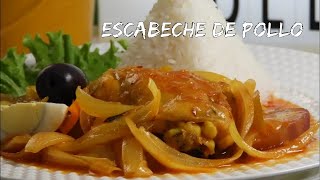 ESCABECHE DE POLLO Receta peruana Peruvian Dish [upl. by Conyers]