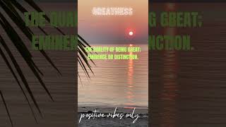 GREATNESS MEANING  WHAT IS GREATNESS [upl. by Dylan]