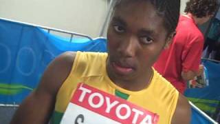 Caster Semenya After Round 1 of the 800 [upl. by Sela]