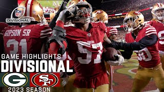 Green Bay Packers vs San Francisco 49ers Game Highlights  NFL 2023 Divisional Round [upl. by Iatnwahs]