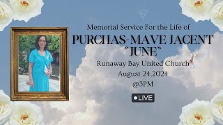 Memorial Service for the life of Purchasmave Jacent quotJunequot  August 24 2024 [upl. by Annawad172]