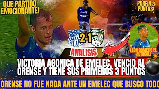 EMELEC VENCE A ORENSE EN UN PARTIDO EMOCIONANTE  EMELEC TIENE SUS 3 PRIMEROS PUNTOS EN LIGA PRO [upl. by Zweig]