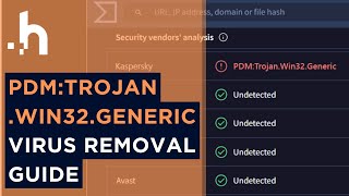 Remove PDMTrojanWin32Generic Virus From Computer Easy Steps [upl. by Bush]