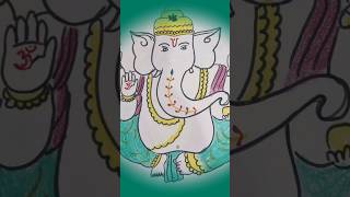 jai ganesh jai ganesh deva shortsviral trendingshorts religiousart indianart viralvideoganesha [upl. by Trudy]