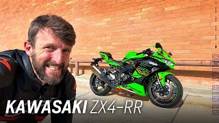 2023 Kawasaki Ninja ZX4RR Review  Daily Rider [upl. by Arorua]