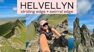 HELVELLYN  via Striding Edge  Swirral Edge ⛰️ [upl. by Lockhart816]