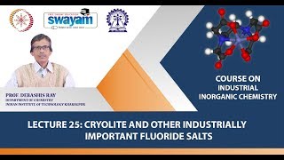 Lecture 25  Cryolite and other industrially important fluoride salts [upl. by Aneel]