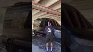 Auto Detailing a Mobile Barber Sprinter Van detailing shorts [upl. by Eusebio]