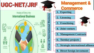 What is International business Modes of Entry into international business UGCNETJRF MANAGEMENT [upl. by Esinahs668]